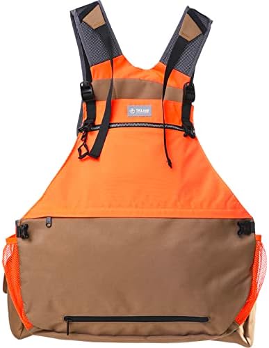 TKLoop Upland Hunting Vest Pheasant Bird Upland Strap Vest Orange Brown with Blood-Proof Lining