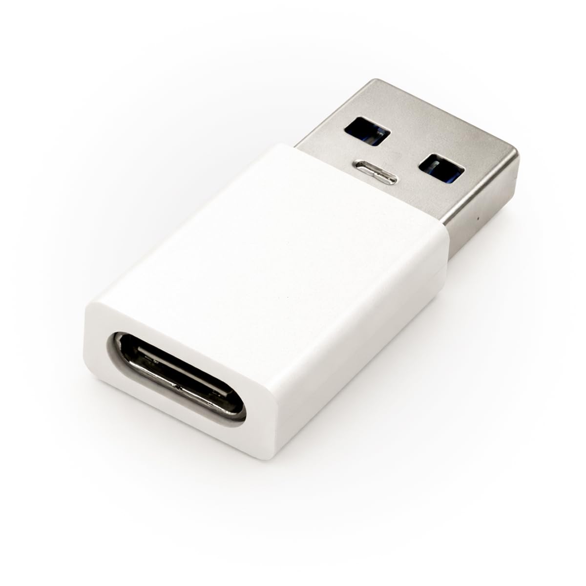 Waytex USB A 3.0 to USB C 3.1-5Gbps Adapter - USB Type A Male to USB Type C Female Converter - Compact and Sturdy Monoblock for High Speed Charging and Transfer