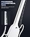 Donner HUSH-X Electric Guitar Kit - Featherlight Travel Guitar with Easy Assemble Stands, Great for Travel and Practice, Mahogany Solid Body, Gig Bag, All Accessories, Metallic White