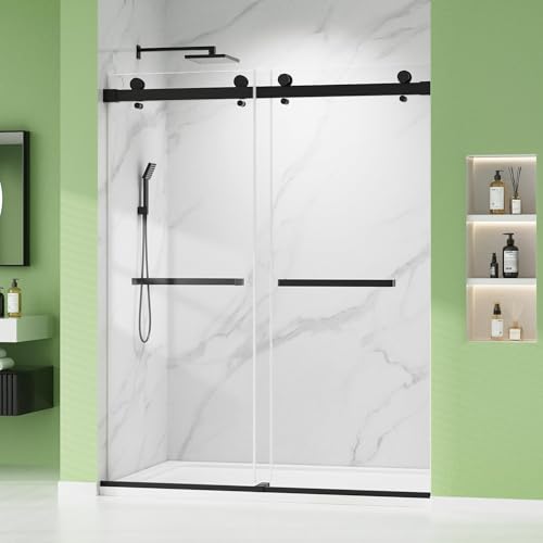 Mybos Shower Door 60" W x 74" H, Double Sliding