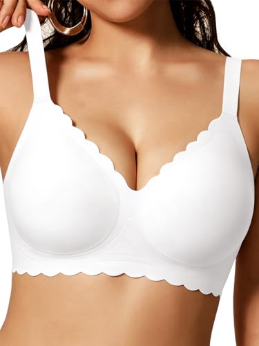 COCOMARTS Jelly Bras for Women No Underwire Push Up Bra White,M - image 1