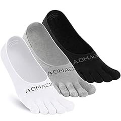 3 Pairs/Black,white,grey- No Show