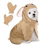 【SUPER SAUGFÄHIGEN UND WEICHEN】Es aus Mikrofaser besteht, Angenehmer Stoff, leicht zu gebrauchen. Passt gut und wärmt. Bademantel sehr saugfähig, Doppelte Dicke, leicht und bequem der Ihrem Hund ein hohes Maß an Komfort bietet. egal ob nach einem Regen, Schwimmen oder Baden, Perfekt für Hunde mit längerem Fell, die so viel Wasser speichern und ewig zum Trocknen brauchen. trieft aber jetzt nicht, wenn man ihn wieder entfernt und aufhängt.