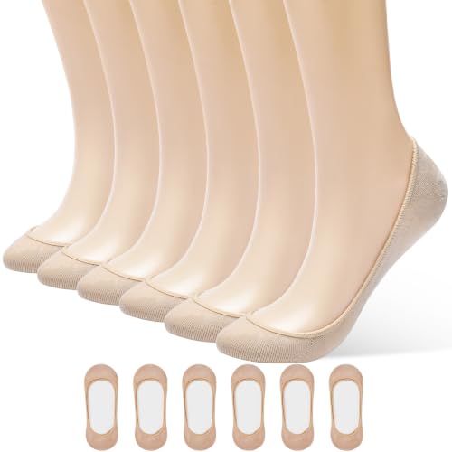 Image of ATBITER No Show Socks Womens Flats - 6 /12 Pairs Low Cut Invisible Non Slip