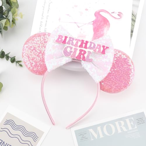 Image of DRESHOW Mouse Ears Bow Headbands Glitter Party Decoration Cosplay Costume for Women