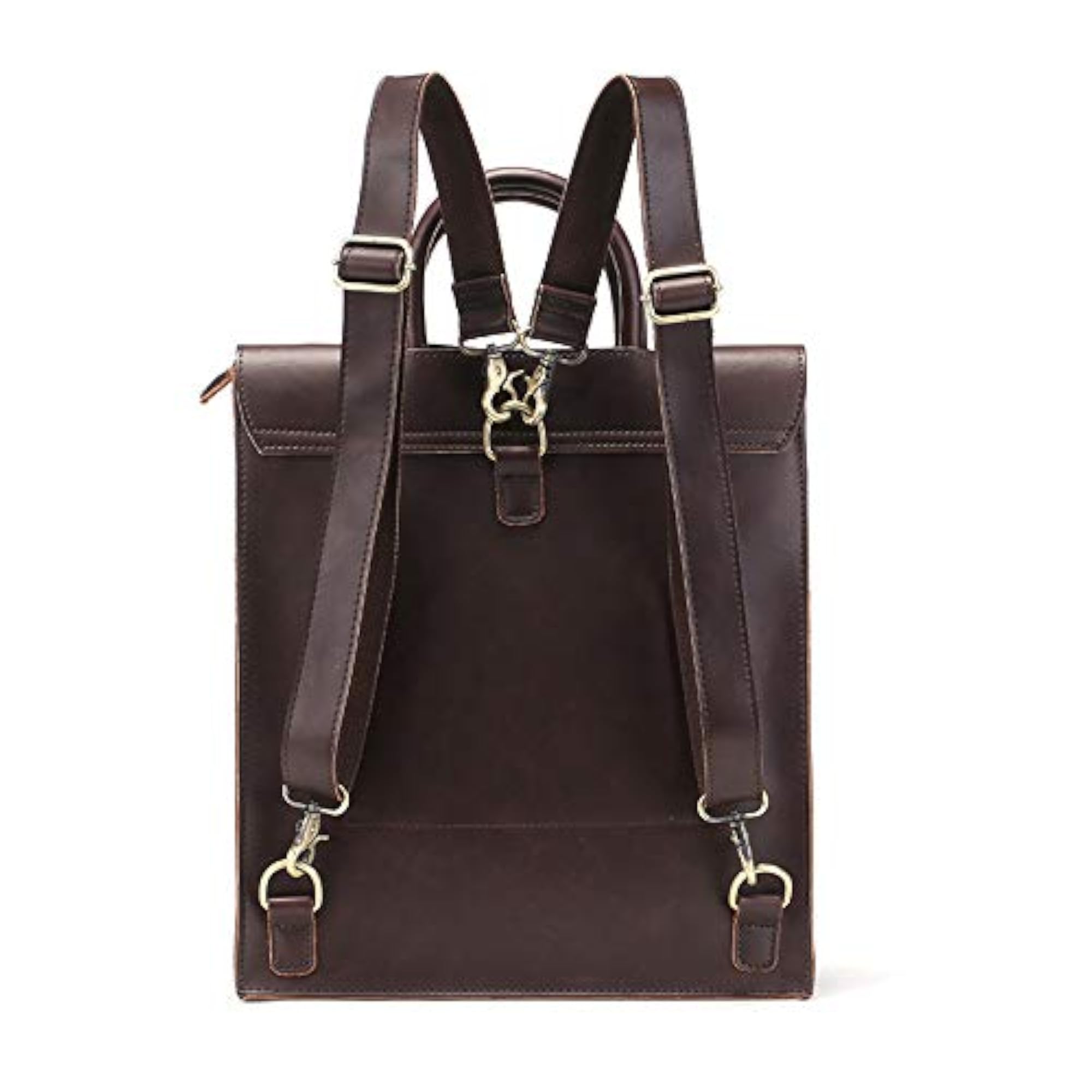 Retro Leather Business Backpack for Men and Women