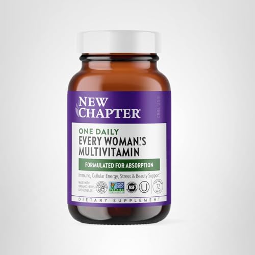 New Chapter Women’s Multivitamin for Immune, Beauty + Energy Support with 20+ Nutrients — Every Woman’s One Daily, Gentle on the Stomach, 72 Count