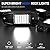 icicar 8 Pods 6500k White Rock Lights, IP68 Waterproof 36 LEDs SMD Chips Underglow Kit for Truck Pickup SUV UTV ATV RZR Car Boats