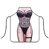 Delantales de personalidad impresos divertidos Navidad Santa Anime Cartoon Sex Lady Delantal de cocina Serie de personajes creativos