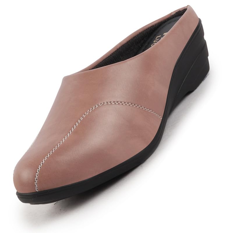 Image of FAUSTO Women Formal Back Open Platform Wedge Heel Slip‑On Mule Shoes | Stylish Office Footwear | Comfortable Fashion Shoes