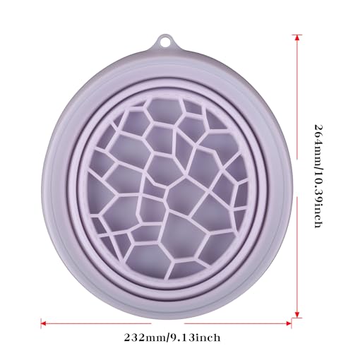 Image of Facial Cold Plunge Bowl, Bowl For Face Ice Bath, Foldable Large For Face Ice Bath, Facial Cold Plunge Portable For, Hanging Storage (Pink)