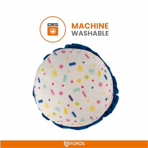 Image of BarkButler x Fofos Birthday Cake Plush - Soft & Squeaky Toys for Dogs, Dog Toys for Medium Dogs (0-20kgs) - Multicoloured