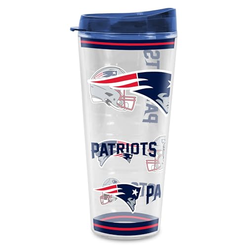 Image of Rico Industries NFL Football New England Patriots Double Wall 20oz Tritan Tumbler