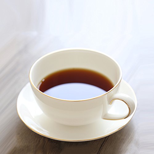 Jomop Teapot Cup and Saucer Set Tea for One (White)