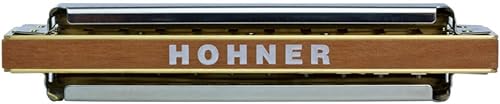 Miniatura 3 de Hohner Marine Band 1896 Diatonic Harmonica with Brass Body, Curved Covers, and Side Vents (Stainless Steel, 5-Pack)