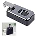 Fingerprint Lock Small Smart Electric Lock Built in Bag Luggage Suitcase Travel Aluminium Alloy Lock 3.7V Luggage Bag Travel Security Biometric Lock (Silver Black)