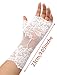 Avidlove Gothic Clothes for Women Short Lace Glove Fingerless Bridal Wrist Gloves Opera Evening Wedding Tea Party Prom Cosplay White