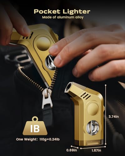 2-Pack Encendedores de Antorcha con Llama a Chorro y Estuche miniatura 6