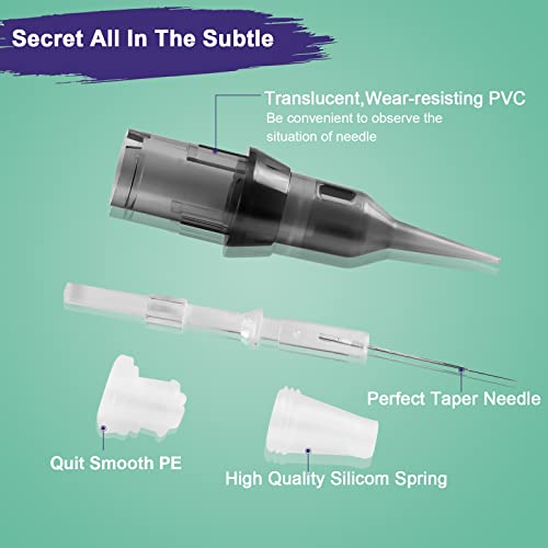 Inkchum Tattoo Cartridge Needles 20Pcs Disposable Tattoo Needles 0801Rl 0.25Mm Round Liner With Membrane Safety Cartridges For Wormhole, Mast, Dragonhawk, Ambition, Hawink, Solong, Stigma And More #TOP2