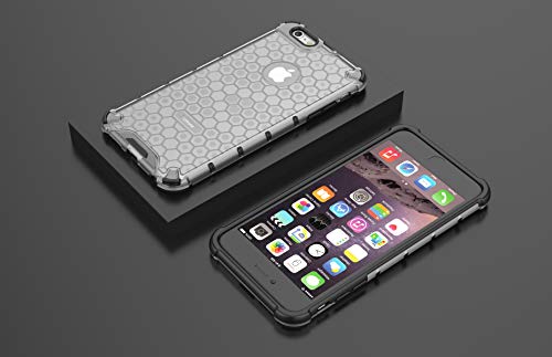 Image of Glasgow Back Case Cover Compatible with Apple iPhone 6s (Honeycomb Pattern) - Transparent