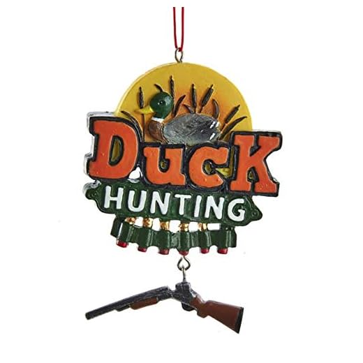 Kurt Adler 3.75-inch Duck Hunting Hanging Ornament
