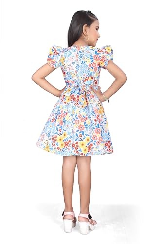 Image of Girls Pure Cotton Soft Frock with Astar, Printed Multicolor for Girl Child