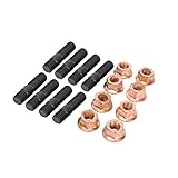 HiwowSport 8PCS M10X1.25mm Complete Exhaust Manifold Flange Studs Nuts