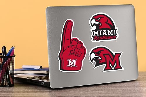 Image of Miami University (OH) 9ct Vinyl Large Deluxe Stickers Variety Pack - Laptop, Water Bottle, Scrapbooking, Tablet, Skateboard, Indoor /Outdoor - Set of 9