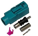 RG174 AERZETIX: Klinkenstecker-Anschluss FAKRA Buchse an Kabel RG174