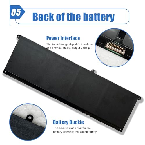Image of 54Wh V6W33 Battery Compatible with Dell 3520 3525 3530 3535 5515 5310 5320 5330 5420 5425 5625 5630 5635 5640 5645 7420 7430 7440 Latitude 3320 3330 3520 Vostro 3425 3525 Series 15V 3420mAh 4-Cell