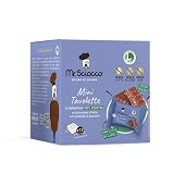 Mini Tavolette ALTERNATIVA 100% VEGETALE al cioccolato al latte con granella di nocciole - Cubo 12 pz, Senza Glutine, Senza Latte, Senza lattosio, Senza Soia, Vegan