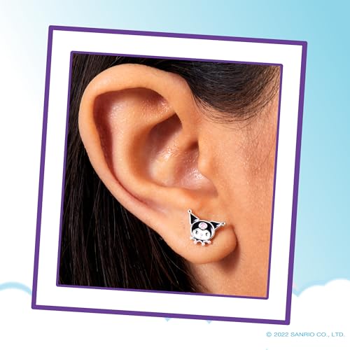 Sanrio Hello Kitty Stud Earrings for Women Official License 2-Pair Pack, Silver Flash-Plated and Crystal Hello Kitty Earrings2