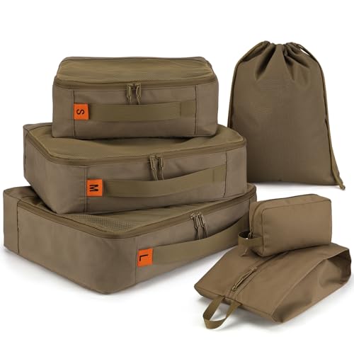 ZOMFELT 6 Pcs Packing Cubes for Travel Cubes & Sturdy Packing Organizers