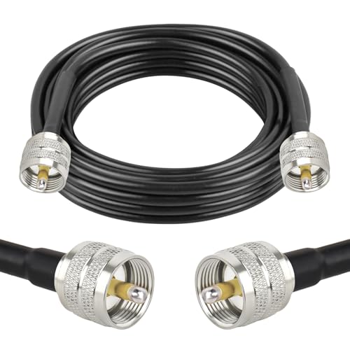 XRDS -RF RG58 Coax CB Cable 10FT, 50 Ohm with PL-259 UHF Male Connectors – Flexible &amp; Durable Coaxial Cable for CB Radio, Ham Radio, Antenna, SWR Meter, SDR
