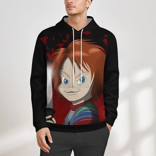 Men's Hoodie Sweatshirt Chucky Long Sleeve Casual Pullover Hooded with Pocket for Unisex Sweatshirts2