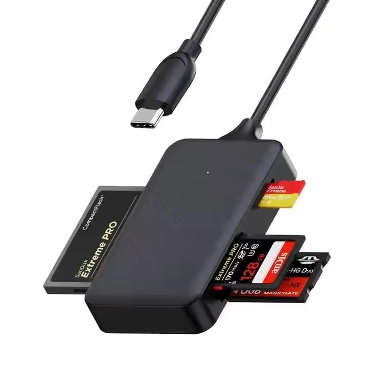 WISTAR 4 in 1 USB/Type C Card Reader SD/TF/CF/MS Smart Memory Card Reader High Speed Transfer Reading for PC Laptop Phone Accessories-image-25