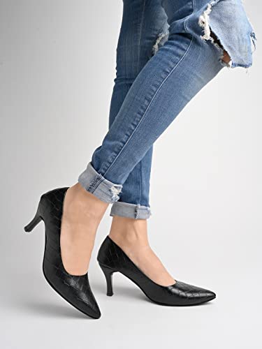 Women’s Classic Black Heels – Pointed Toe High Heel Pump – Elegant Stiletto Heels for Office, Party, or Evening Wear2