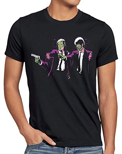 style3 Zombie Fiction Camiseta para Hombre T Shirt Pulp Tarantino Quentin Dead Walking, Talla: