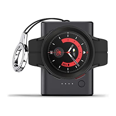 Portable Watch Charger for Samsung, Galaxy Watch 5 Charger 1800mAh, Travel Charger for Samsung Watch 4 Accessories for Samsung Galaxy Watch 5/5 Pro/4 Classic/3/Active 2/Gear S3/S4/Sport, with Keychain Cover