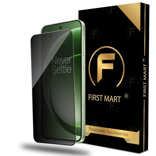Image of FIRST MART Privacy Tempered Glass for OnePlus 15R & Nord 5 | Anti-Spy Screen Protector, Edge-to-Edge 9H Scratch Protection, Case-Friendly, Bubble-Free | Pack of 1