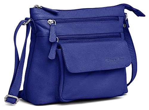 Sac à main en cuir nappa bleu M fait main qui révèle votre personnalité