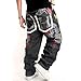 Ruiatoo Mens Jeans Fashion Skateboard Pants Snake Embroidery Baggy Jeans Hip Hop Denim Black Trousers 38