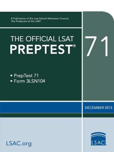 The Official LSAT PrepTest 71--December 2013 (Official LSAT PrepTests)