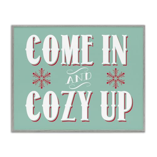 Cozy Snowflake Holiday Affirmation, 24 x 30 Inch Framed Giclée Print