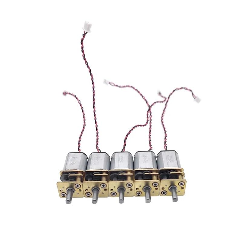 Moteurs courant continu G12-N20 avec réducteurs et engrenages métalliques pour modélisme - Lot de 5