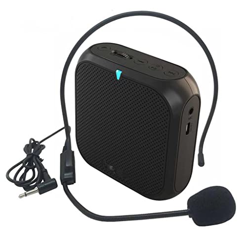 Amplificador de voz con micrófono con cable portátil y altavoz megáfono para guías y profesores