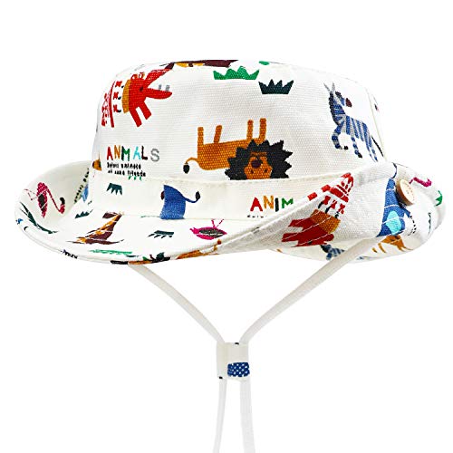 Bqubo Baby Sun Hat Boy Kids Toddler Sun Protection Animal Cap Unisex Summer Bucket Hat With Chin Strap Upf 50+ #TOP2