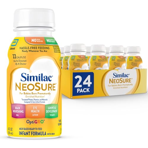 Similac NeoSure Premature Post-Discharge Infant Formula Ready-to-Feed Baby Formula 8-fl-oz Bottle Pack of 24