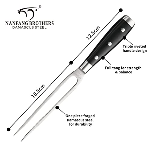 Image of NANFANG BROTHERS 18PCS Damascus Japanese Kitchen Knife Set with Block | 67-Layer 10Cr15CoMoV (VG10 Equivalent) Steel Core, 60±2 HRC Sharp Edge, Ergonomic Handle, Shears & Sharpener