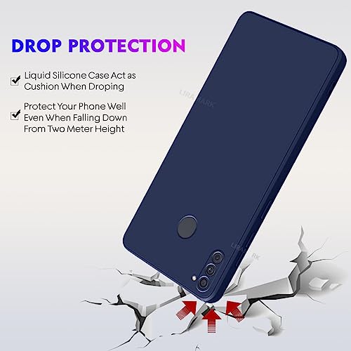 Image of LIRAMARK Silicone Soft Back Cover Case for Samsung Galaxy A11 / Galaxy M11 (Blue)